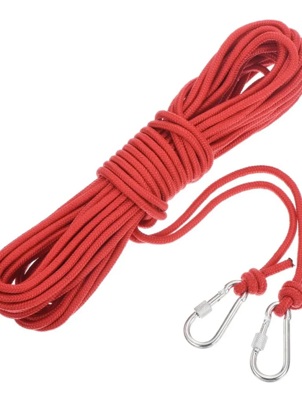 MECCANIXITY Hollow Braided Polypropylene Anchor Rope with Hook, 1/4 Inch 50ft Ny